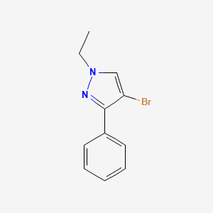 molecular formula C11H11BrN2 B12076141 4-Bromo-1-ethyl-3-phenyl-1H-pyrazole 