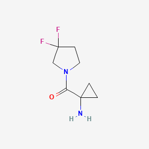 molecular formula C8H12F2N2O B12076154 1-(3,3-Difluoropyrrolidine-1-carbonyl)cyclopropan-1-amine 