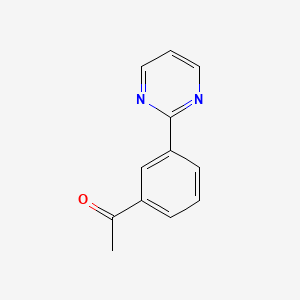 molecular formula C12H10N2O B12076169 1-(3-Pyrimidin-2-YL-phenyl)-ethanone 