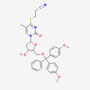 molecular formula C34H35N3O6S B12076219 S4-(2-Cyanoethyl)-5'-O-(dimethoxytrityl)-4-thiothymidine 