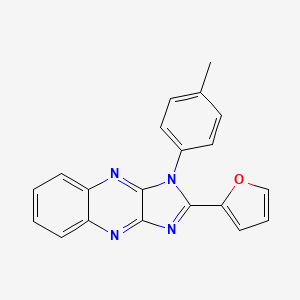 molecular formula C20H14N4O B1207628 2-(2-呋喃基)-3-(4-甲基苯基)咪唑并[4,5-b]喹喔啉 