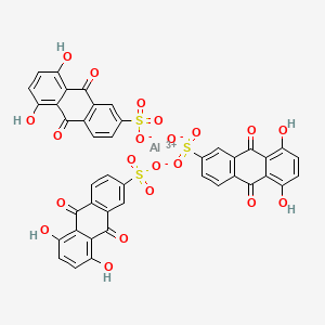 molecular formula C42H21AlO21S3 B12076309 Aluminium tris(9,10-dihydro-5,8-dihydroxy-9,10-dioxoanthracene-2-sulphonate) CAS No. 98493-35-7