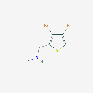 molecular formula C6H7Br2NS B12076317 1-(3,4-Dibromothiophen-2-yl)-N-methylmethanamine 