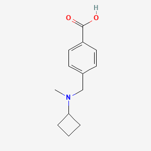 molecular formula C13H17NO2 B12076327 4-{[Cyclobutyl(methyl)amino]methyl}benzoic acid 