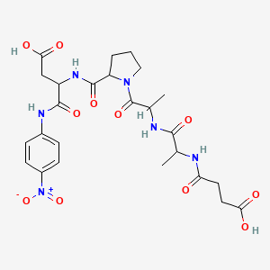 molecular formula C25H32N6O11 B12076504 Suc-DL-Ala-DL-Ala-DL-Pro-DL-Asp-pNA 