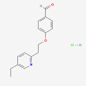 4-[2-(5-ethylpyridin-2-yl)ethoxy]benzaldehyde;hydrochloride