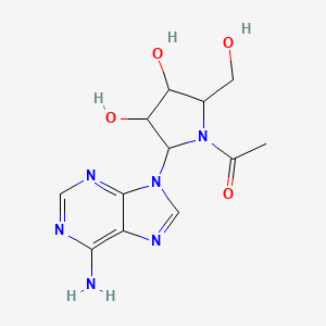 1-[2-(6-Aminopurin-9-yl)-3,4-dihydroxy-5-(hydroxymethyl)pyrrolidin-1-yl]ethanone