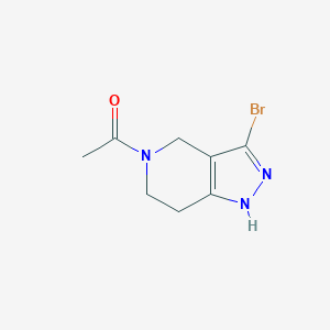 molecular formula C8H10BrN3O B12076566 1-(3-bromo-6,7-dihydro-1H-pyrazolo[4,3-c]pyridin-5(4H)-yl)ethanone 