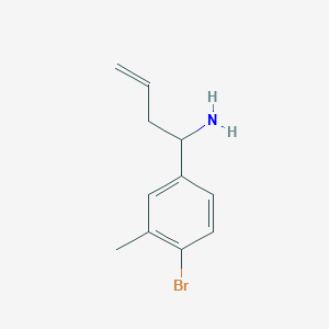 molecular formula C11H14BrN B12076585 1-(4-Bromo-3-methylphenyl)but-3-EN-1-amine 