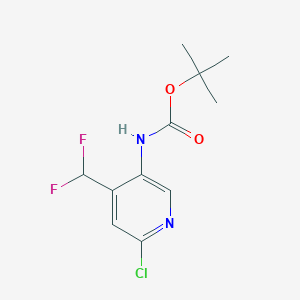 Carbamic acid, N-[6-chloro-4-(difluoromethyl)-3-pyridinyl]-, 1,1-dimethylethyl ester