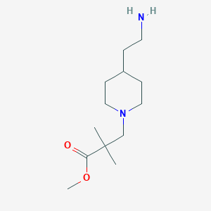 Methyl 3-[4-(2-aminoethyl)piperidin-1-yl]-2,2-dimethylpropanoate