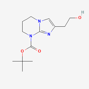 2-(2-Hydroxyethyl)-5,6,7,8-tetrahydroimidazo[1,2-a]pyrimidine, N8-BOC protected