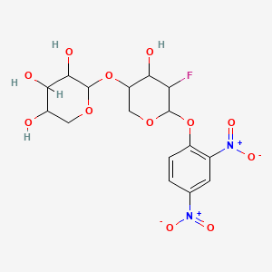 molecular formula C16H19FN2O12 B12076717 2',4'-Dinitrophenyl 2-deoxy-2-fluoro-beta-xylobioside 