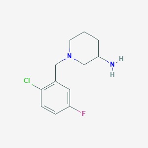 1-(2-Chloro-5-fluorobenzyl)piperidin-3-amine