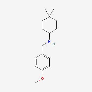 N-[(4-methoxyphenyl)methyl]-4,4-dimethylcyclohexan-1-amine