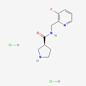 molecular formula C11H16Cl2FN3O B12076771 (3S)-N-[(3-Fluoropyridin-2-yl)methyl]pyrrolidine-3-carboxamide dihydrochloride 