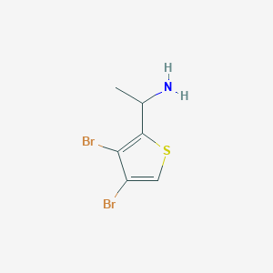 molecular formula C6H7Br2NS B12076842 1-(3,4-Dibromothiophen-2-yl)ethanamine 