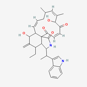 (3S,5S,7S,13E,16S,17E,19R,21E)-5-Ethyl-7,19-dihydroxy-3-[(R)-1-(1H-indol-3-yl)ethyl]-16,18-dimethyl-10,11-dinor[13]cytochalasa-6(12),13,17,21-tetrene-1,20,23-trione