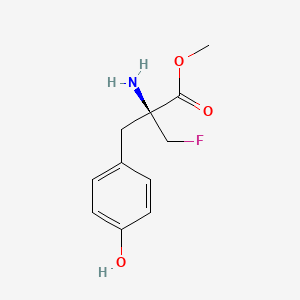 molecular formula C11H14FNO3 B1207688 alpha-Monofluoromethyltyrosine methyl ester CAS No. 81363-78-2