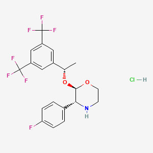 (2R,3R)-2-[(1S)-1-[3,5-bis(trifluoromethyl)phenyl]ethoxy]-3-(4-fluorophenyl)morpholine;hydrochloride