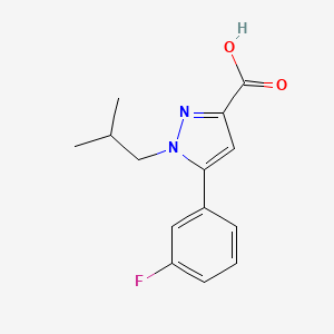 5-(3-Fluorophenyl)-1-isobutyl-1H-pyrazole-3-carboxylic acid