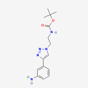 tert-butyl (2-(4-(3-aminophenyl)-1H-1,2,3-triazol-1-yl)ethyl)carbamate