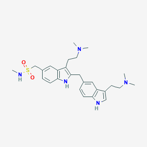 molecular formula C27H37N5O2S B120771 (3-(2-(二甲氨基)乙基)-2-((3-(2-(二甲氨基)乙基)-1H-吲哚-5-基)甲基)-1H-吲哚-5-基)-N-甲基甲磺酰胺 CAS No. 545338-89-4
