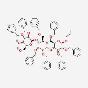 2-Propenyl O-2,3-Bis-O-(phenylmethyl)-alpha-D-glucopyranosyl-(1-->4)-O-2,3,6-tris-O-(phenylmethyl)-alpha-D-glucopyranosyl-(1-->4)-2,3,6-tris-O-(phenylmethyl)-beta-D-glucopyranoside