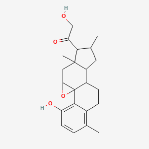 2-Hydroxy-1-(3-hydroxy-6,13,15-trimethyl-18-oxapentacyclo[8.8.0.01,17.02,7.011,15]octadeca-2,4,6-trien-14-yl)ethanone