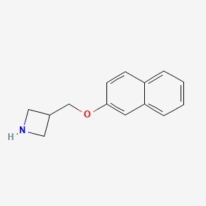 molecular formula C14H15NO B12077186 3-[(Naphthalen-2-yloxy)methyl]azetidine 