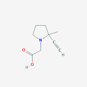 molecular formula C9H13NO2 B12077192 2-(2-Ethynyl-2-methylpyrrolidin-1-yl)acetic acid 