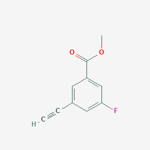 molecular formula C10H7FO2 B12077210 3-Ethynyl-5-fluoro-benzoic acid methyl ester 