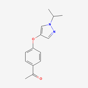 1-(4-{[1-(Propan-2-yl)-1H-pyrazol-4-yl]oxy}phenyl)ethan-1-one