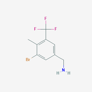 3-Bromo-4-methyl-5-(trifluoromethyl)benzylamine