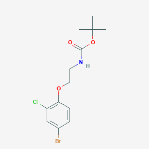 molecular formula C13H17BrClNO3 B12077240 [2-(4-Bromo-2-chloro-phenoxy)-ethyl]-carbamic acid tert-butyl ester 