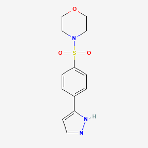 4-[4-(1H-Pyrazol-3-yl)phenyl]sulfonylmorpholine