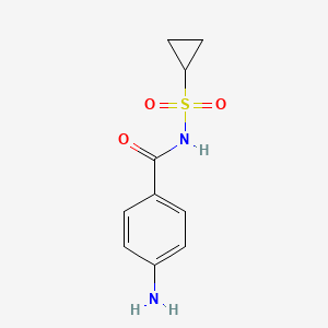 molecular formula C10H12N2O3S B12077327 4-Amino-N-(cyclopropylsulfonyl)benzamide 