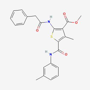 molecular formula C23H22N2O4S B12077375 4-Methyl-2-phenylacetylamino-5-m-tolylcarbamoyl-thiophene-3-carboxylic acid methyl ester 