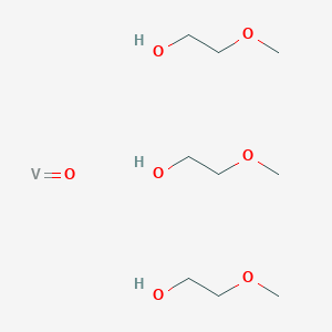 molecular formula C9H24O7V B12077469 Vanadium, tris(2-methoxyethanolato-O,O')oxo-(9CI) 