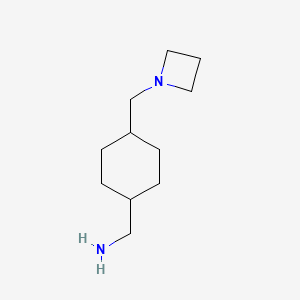 molecular formula C11H22N2 B12077509 [(1r,4r)-4-[(Azetidin-1-yl)methyl]cyclohexyl]methanamine 