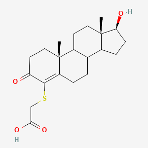 molecular formula C21H30O4S B1207759 4-(Carboxymethylmercapto)testosterone CAS No. 70838-03-8
