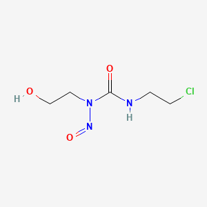 molecular formula C5H10ClN3O3 B1207760 1-Nitroso-1-(2-hydroxyethyl)-3-(2-chloroethyl)urea CAS No. 96806-34-7