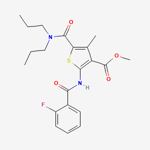 Methyl 5-(dipropylcarbamoyl)-2-(2-fluorobenzamido)-4-methylthiophene-3-carboxylate