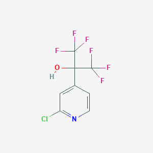 molecular formula C8H4ClF6NO B12077650 2-(2-Chloropyridin-4-yl)-1,1,1,3,3,3-hexafluoropropan-2-ol 