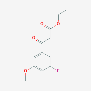 molecular formula C12H13FO4 B12077719 Ethyl 3-(3-fluoro-5-methoxyphenyl)-3-oxopropanoate 