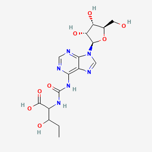 3-Hydroxy-N-[[(9-beta-D-ribofuranosyl-9H-purin-6-yl)amino]carbonyl]-norvaline