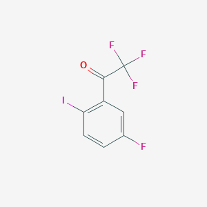 molecular formula C8H3F4IO B12077906 Ethanone, 2,2,2-trifluoro-1-(5-fluoro-2-iodophenyl)- CAS No. 2149602-09-3