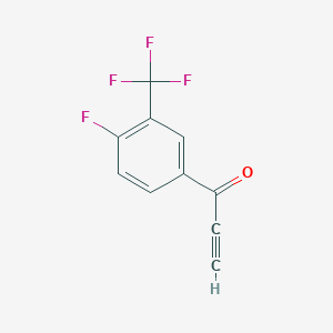 molecular formula C10H4F4O B12077945 1-[4-Fluoro-3-(trifluoromethyl)phenyl]prop-2-yn-1-one 