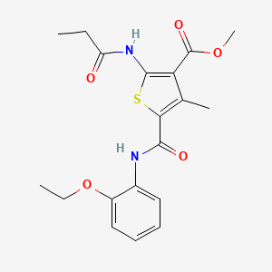 Methyl 5-((2-ethoxyphenyl)carbamoyl)-4-methyl-2-propionamidothiophene-3-carboxylate