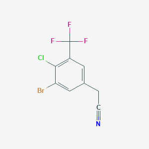 3-Bromo-4-chloro-5-(trifluoromethyl)phenylacetonitrile